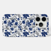 Coques Case-Mate iPhone Clematis Vine Bleu Aquarelle Florale (Verso (horizontal))