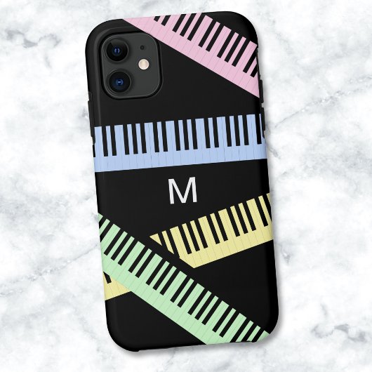 Coques Case-Mate iPhone Clés de clavier de piano musique amoureux Monogram