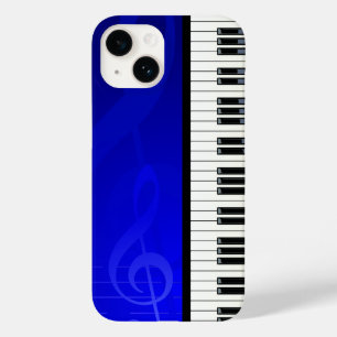 Coque Pour iPhone 14 Clés de piano avec les notes musicales d'effet