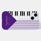 Coques Case-Mate iPhone Clés de piano classiques | royal violet (Verso (horizontal))