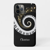 Coques Case-Mate iPhone Clés de piano et notes personnalisables de musique (Dos)