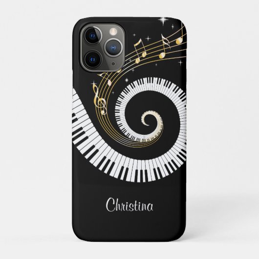 Coques Case-Mate iPhone Clés de piano et notes personnalisables de musique (Dos)