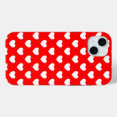 Coques Case-Mate iPhone Clic rouge couverture iPhone Motif des Coeurs blan (Verso (horizontal))