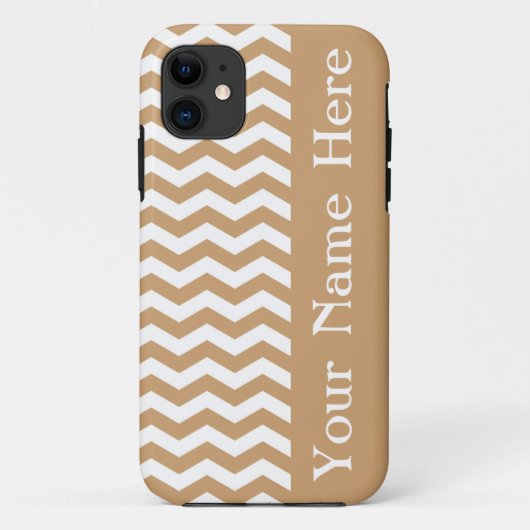 Coques Case-Mate iPhone Clifton Beach Sand Wave Chevron avec nom (Dos)