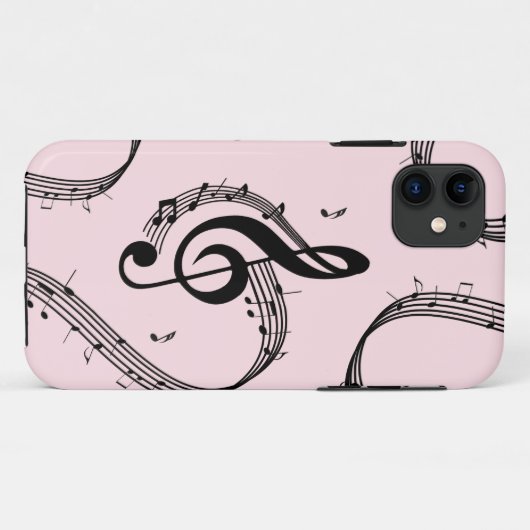 Coques Case-Mate iPhone Climacic G Clef Music Rose (Dos (Horizontal))