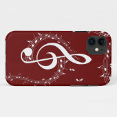 Coques Case-Mate iPhone Climacic G Clef Music Rouge (Dos (Horizontal))