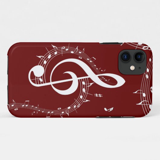 Coques Case-Mate iPhone Climacic G Clef Music Rouge (Dos (Horizontal))