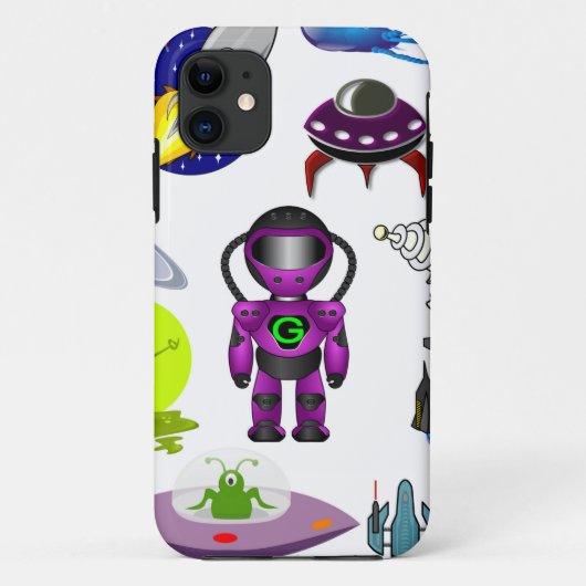 Coques Case-Mate iPhone clip d'art spatial aliens (Dos)