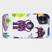 Coques Case-Mate iPhone clip d'art spatial aliens (Dos (Horizontal))