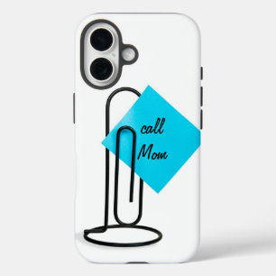 Coques iPhone 16 Clip papier avec note de rappel