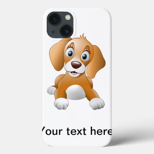 Coques Case-Mate iPhone Clipart Brown de chien (Verso)