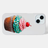 Coques Case-Mate iPhone Clipart d'illustration de dessert de Cupcake d'ann (Verso (horizontal))