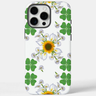 Coques iPhone 16 Pro Max Clocher de chance avec tournesol et Calla Lily