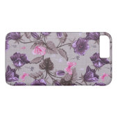 Coques Case-Mate iPhone cloches de main violettes et motif de papillons (Dos (Horizontal))