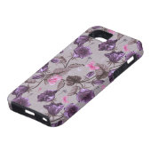 Coques Case-Mate iPhone cloches de main violettes et motif de papillons (Bas)
