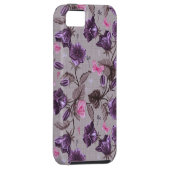 Coques Case-Mate iPhone cloches de main violettes et motif de papillons (Dos/Droit)