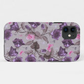 Coques Case-Mate iPhone cloches de main violettes et motif de papillons (Dos (Horizontal))