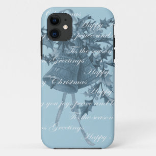Case-Mate iPhone Case Cloches de Noël vintage bleues neutres