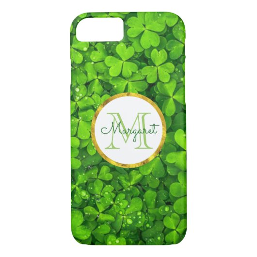 Coques Case-Mate iPhone Cloches vertes luxuriantes avec huile d'or et mono (Dos)