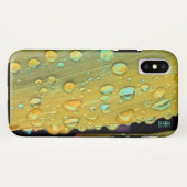 Coques Case-Mate iPhone Closeup Raindrops, Spacey Mustard Jaune (Dos (Horizontal))