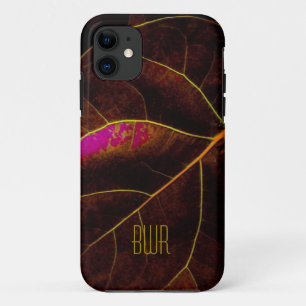Case-Mate iPhone Case Closeuse de feuilles en Bourgogne