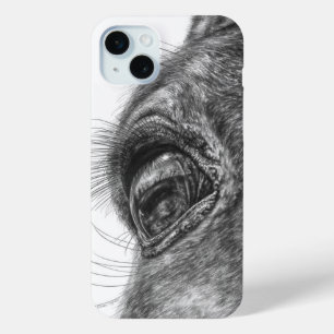 Coque iPhone 15 Mini Closeuse de réflexion des yeux du cheval