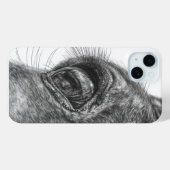 Coques Case-Mate iPhone Closeuse de réflexion des yeux du cheval (Verso (horizontal))