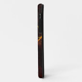Coques Case-Mate iPhone Closeuse feuille en Bourgogne (Dos/Gauche)