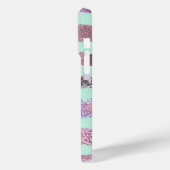 Coques Case-Mate iPhone Clou vert de Monnaie rose Parties scintillant polo (Verso / Gauche)