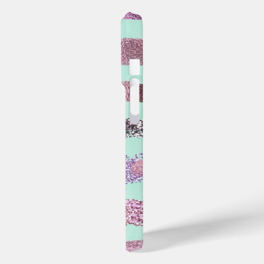 Coques Case-Mate iPhone Clou vert de Monnaie rose Parties scintillant polo (Verso / Gauche)