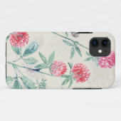 Coques Case-Mate iPhone Clover, shamrock sur beige. (Dos (Horizontal))