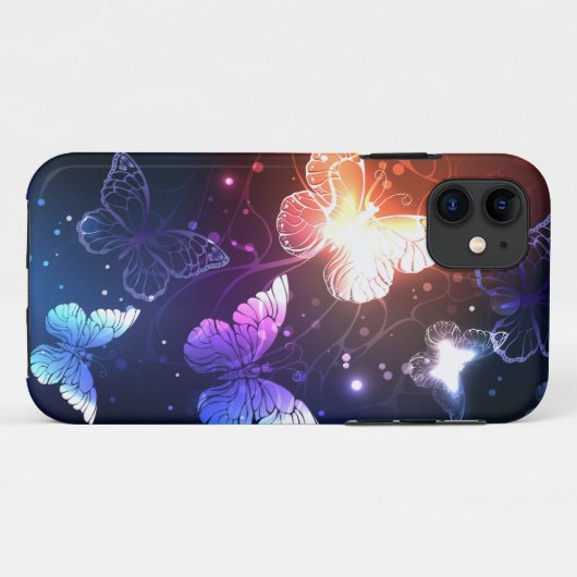 Coques Case-Mate iPhone Clowing Night Butterflies (Dos (Horizontal))
