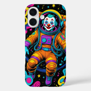 Coques iPhone 16 Clown Astronaute Psychédélique Coloré