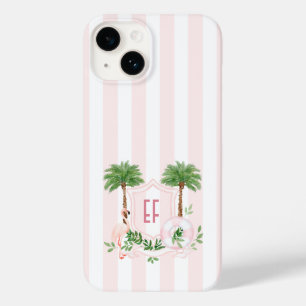 Coque Pour iPhone 14 Club Social de Plage de Palm Springs Monogramme