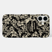 Coques Case-Mate iPhone Club Surf Hibiscus Hawaiian Black (Verso (horizontal))