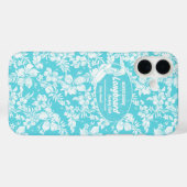 Coques Case-Mate iPhone Club Surf Hibiscus Longboard Hawaiian Turq (Verso (horizontal))