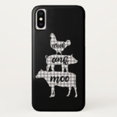 Coques Case-Mate iPhone Cluck Oink Moo Chicken Cow Cow Pig Ferme (Dos)