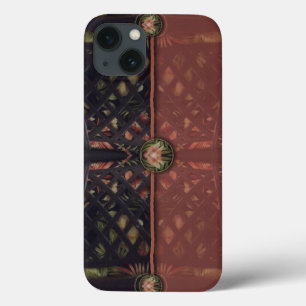iPhone 13 Coque Clutch de latticulation tropicale