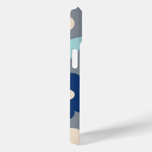 Coques Case-Mate iPhone Coastal Calm Florals | Indigo & Turquoise pattern (Verso / Droite)