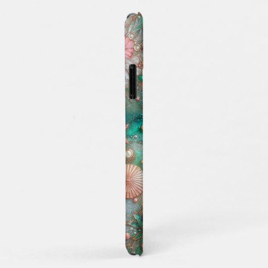 Coques Case-Mate iPhone Coastal Mint Coral Seashell Paradise (Dos/Droite)