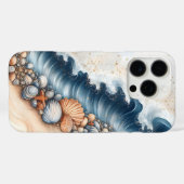 Coques Case-Mate iPhone Coastal Seashell et Ocean Wave Beach Art (Verso (horizontal))
