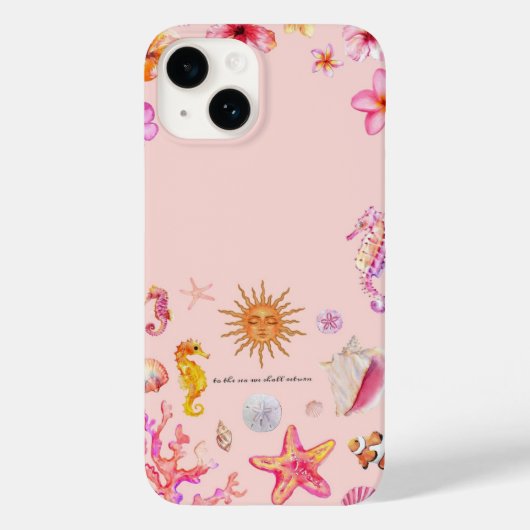 Coques Case-Mate iPhone Coastal Serenity Summer Collage (Verso)