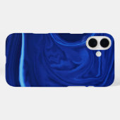 Coques Case-Mate iPhone Cobalt bleu arrière - plan texturé artisanal (Verso (horizontal))
