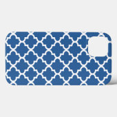 Coques Case-Mate iPhone Cobalt Bleu clair Trellis Marocain (Verso (horizontal))