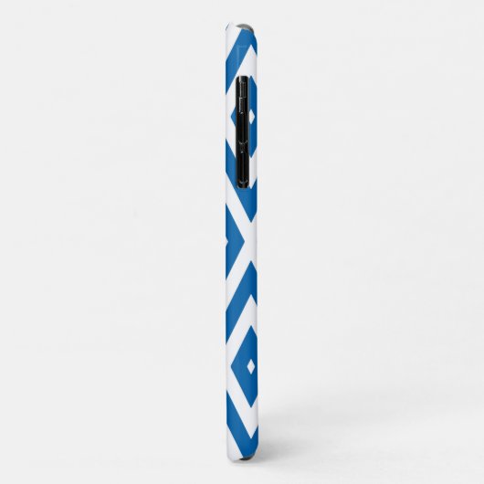 Coques Case-Mate iPhone Cobalt Blue Moods Diamond Chevrons (Dos/Gauche)