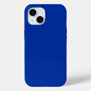 Coque Pour iPhone 15 Cobalt Électrique Couleur Uni Élégance Classique