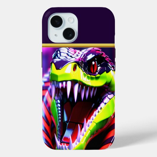 Coques Case-Mate iPhone Cobra serpent aux lèvres vertes et sourcils roses (Verso)