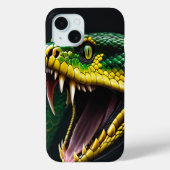 Coques Case-Mate iPhone Cobra serpent avec écailles vertes et jaunes vibra (Verso)