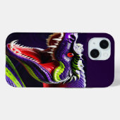 Coques Case-Mate iPhone Cobra serpent avec écailles vertes et violettes vi (Verso (horizontal))