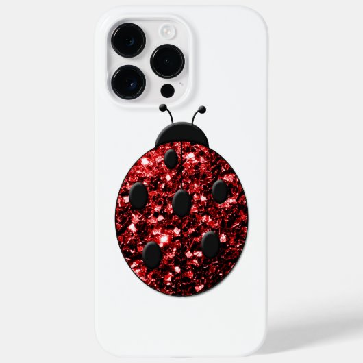 Coques Case-Mate iPhone Coccinelle paillettes rouges impression (Verso)